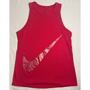 Nike Womens Tank Top XS Red Sleeveless Activewear Yoga Running Jogging Workout